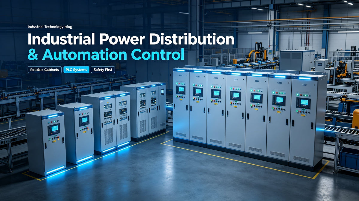 Industrial power distribution & automation control systems — the backbone of modern factories.