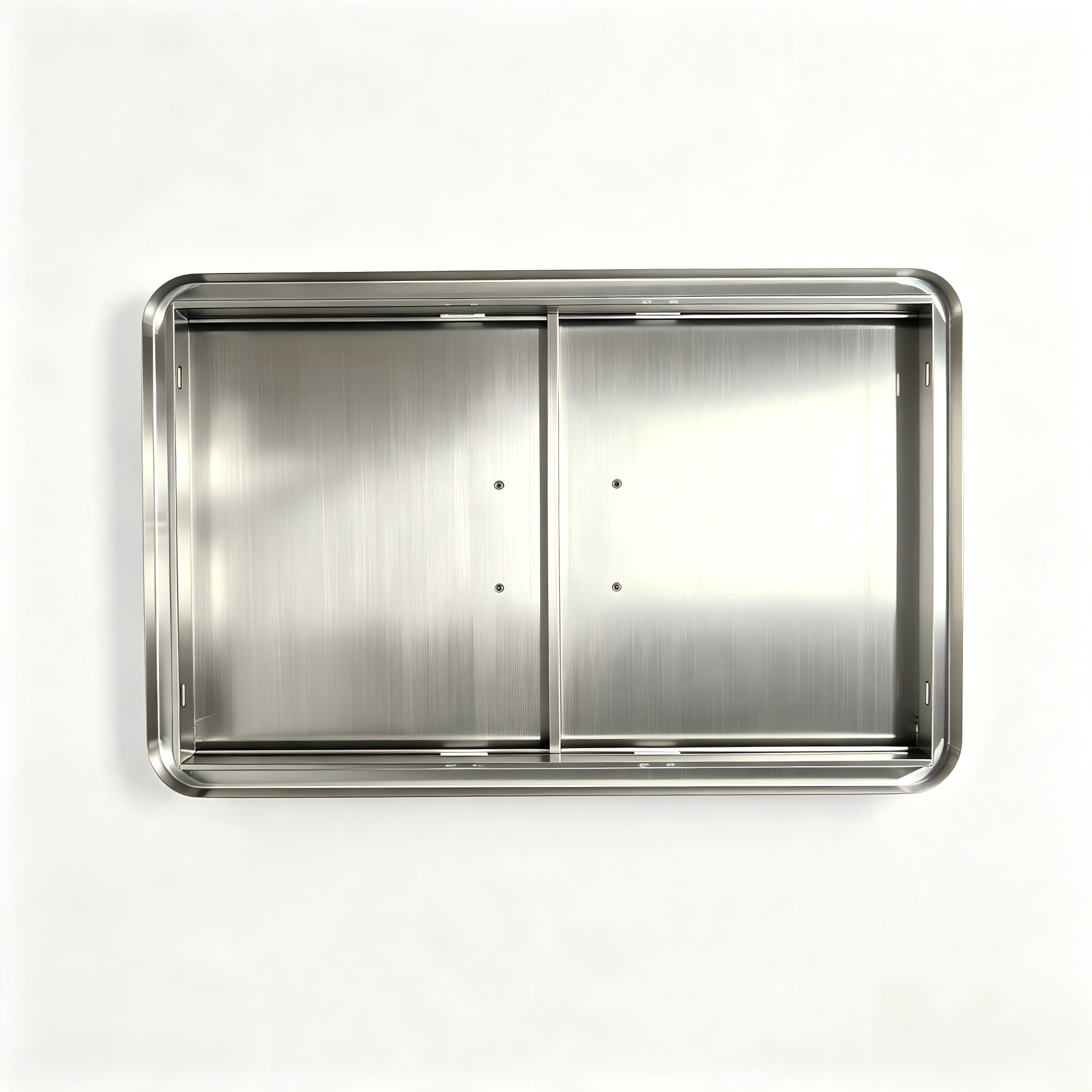 Puerta de gabinete de barbacoa semicircular para exteriores de 27.56W * 18.58H, puertas dobles de acero inoxidable