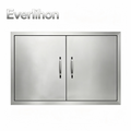 outdoor barbecue cabinet door, stainless steel double doors