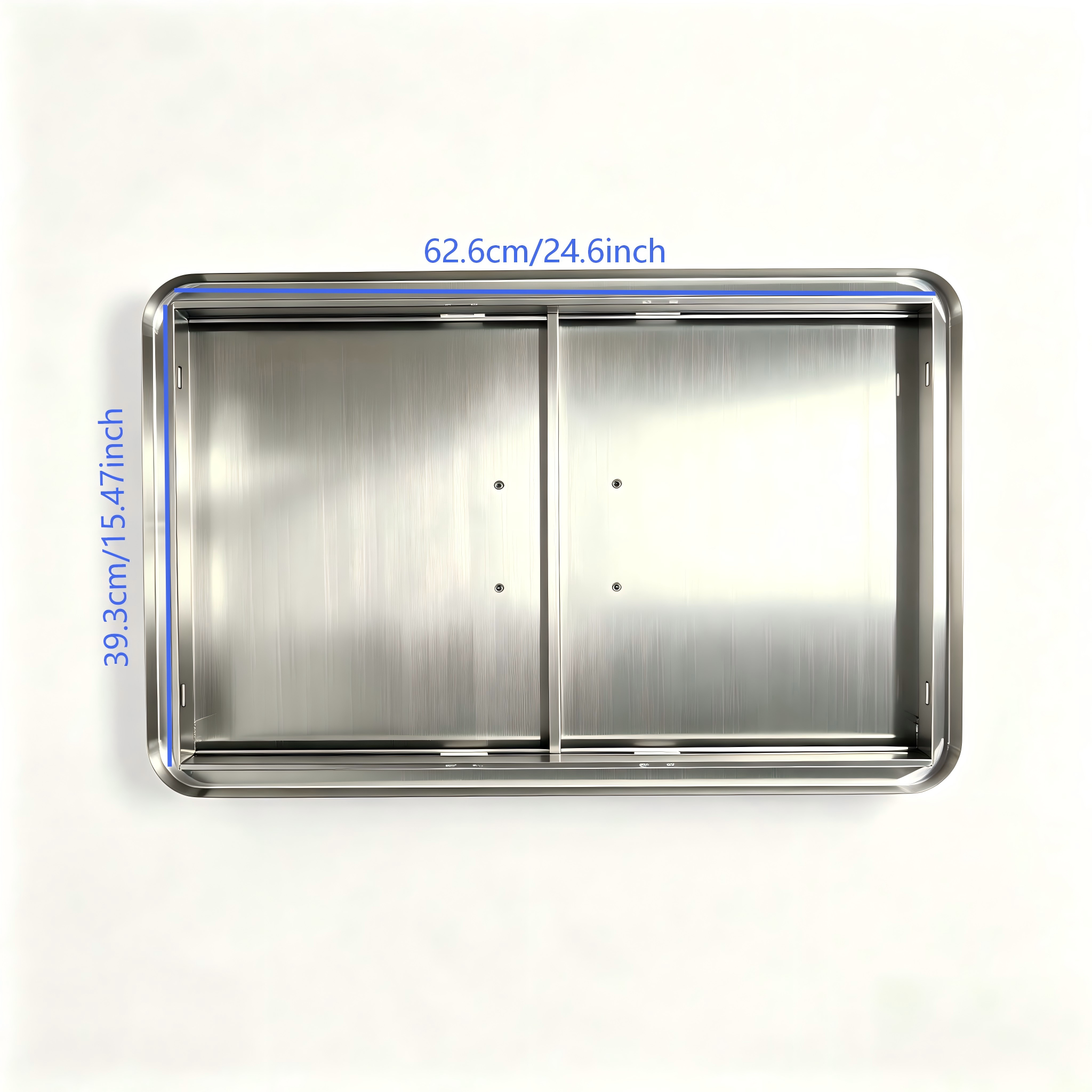 Puerta de gabinete de barbacoa semicircular para exteriores de 27.56W * 18.58H, puertas dobles de acero inoxidable