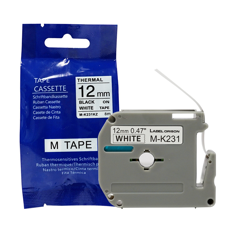 M-K231 12mm Thermal Label Cartridge for Brother PT-80/70/90