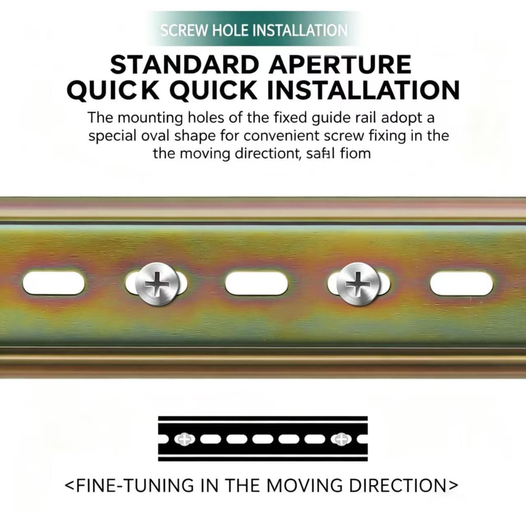 C45 DIN Rail 25/35cm, U-Shaped Breaker Mounting Rail, 3-Pack