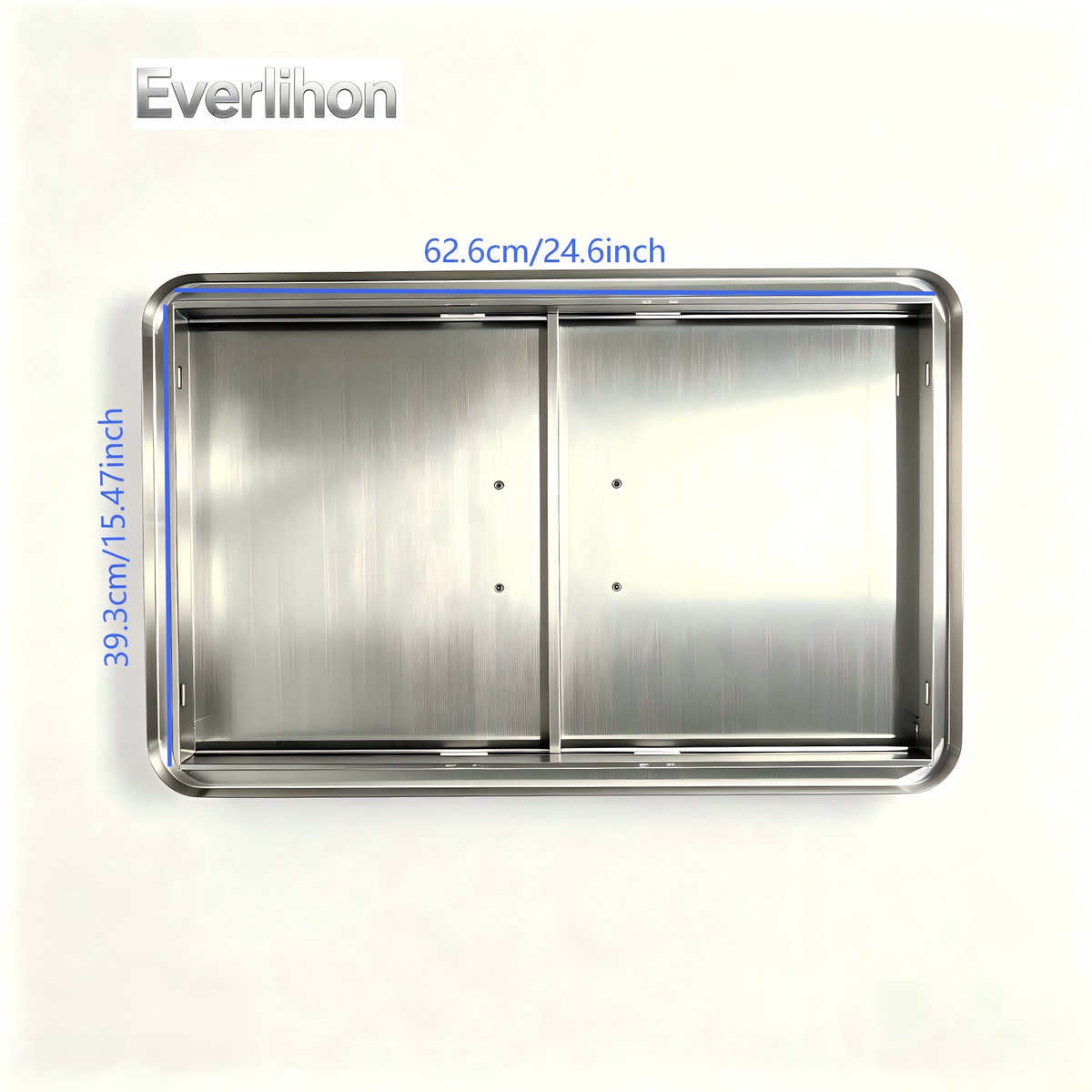 201 Stainless Steel Outdoor BBQ Door 27.56 x 18.58 Inch, Semi-Circular Frame, Drop-In