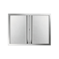 outdoor barbecue cabinet door, stainless steel double doors