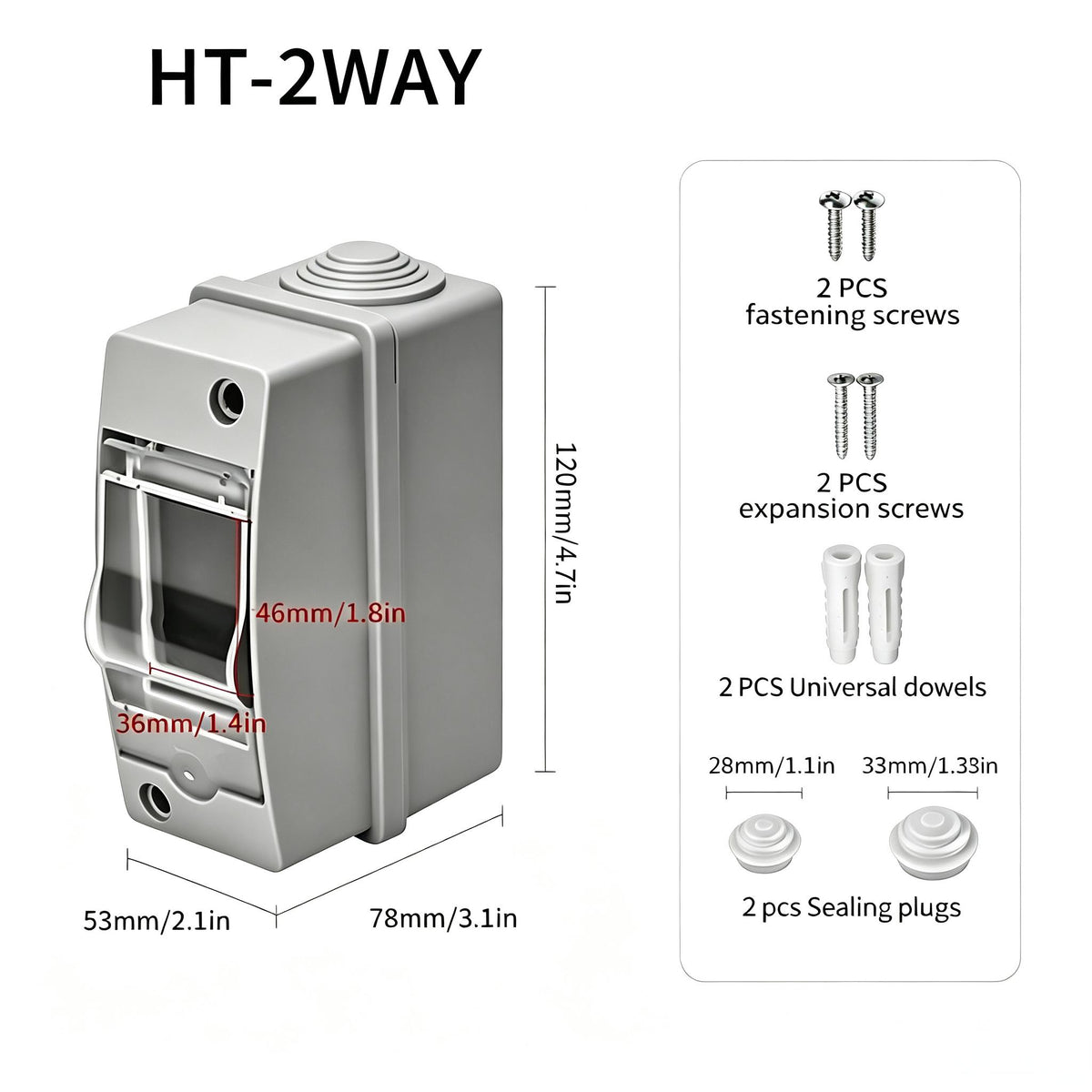 IP65 Waterproof Outdoor Distribution Box, Plastic Enclosure for EV & Metering
