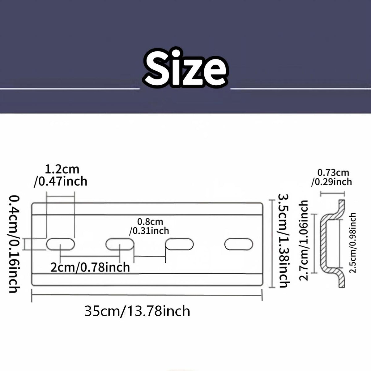 C45 DIN Rail 25/35cm, U-Shaped Breaker Mounting Rail, 3-Pack