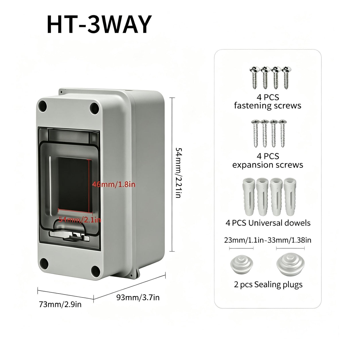 IP65 Waterproof Outdoor Distribution Box, Plastic Enclosure for EV & Metering