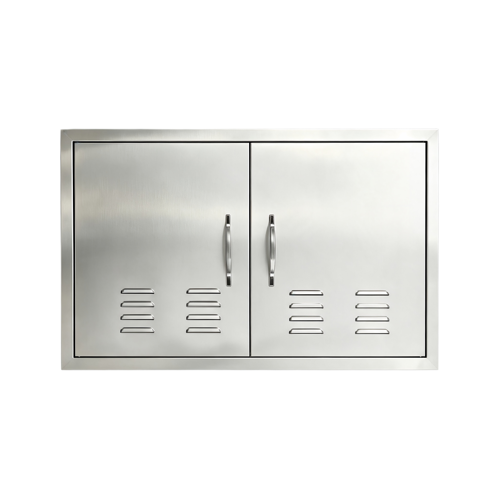 outdoor barbecue cabinet door, stainless steel double doors