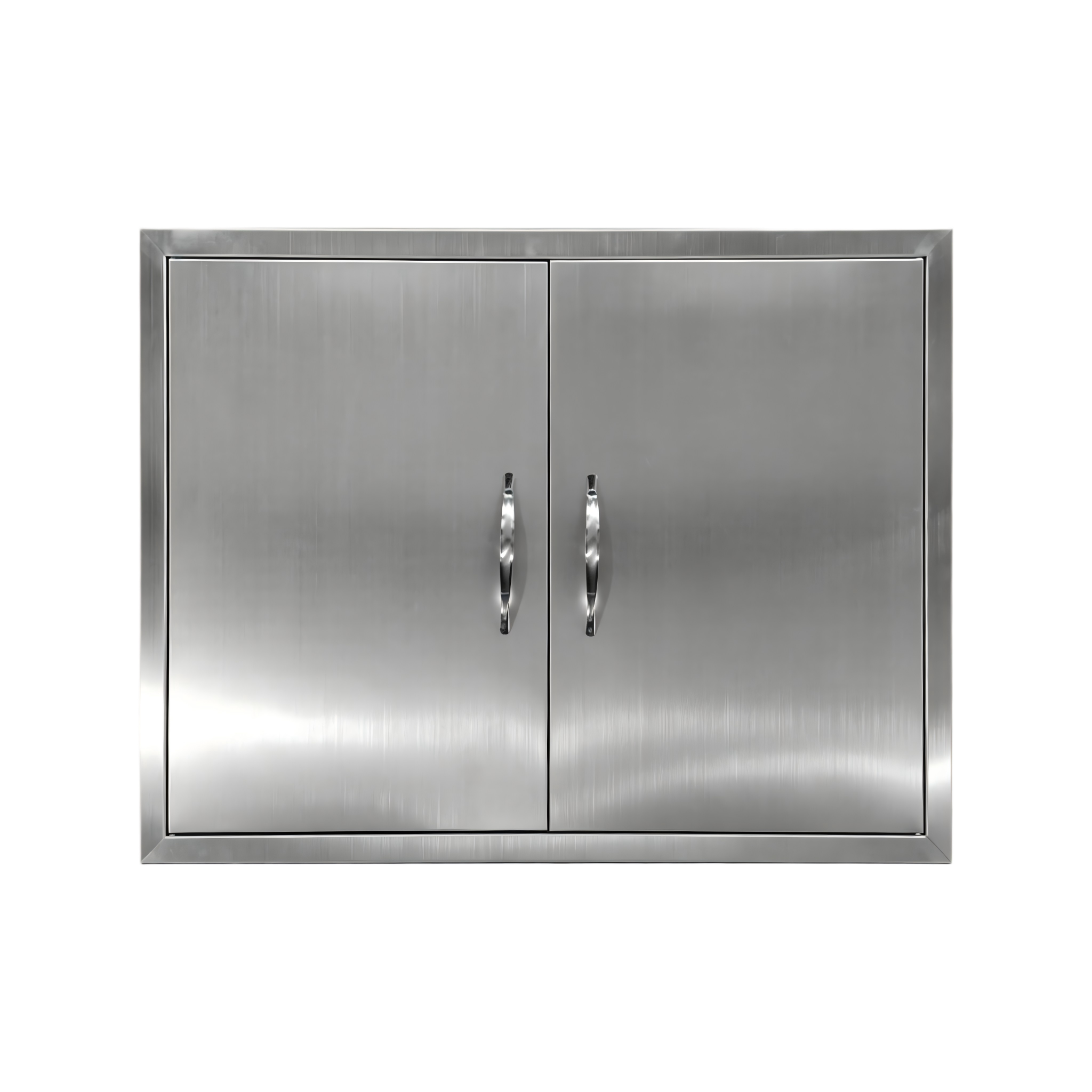 outdoor barbecue cabinet door, stainless steel double doors