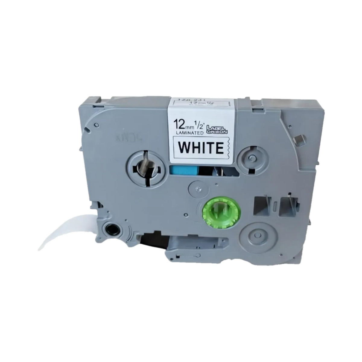 TZe-231 12mm Black-on-White Laminated Label Tape, Brother P-Touch Compatible