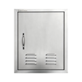 201 Stainless Steel Vented Single BBQ Door 17 x 24 Inch with Inner Cross Beam