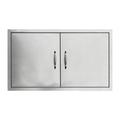 201 Stainless Steel Double BBQ Door with Optional Inner Cross Beam, Custom Sizes