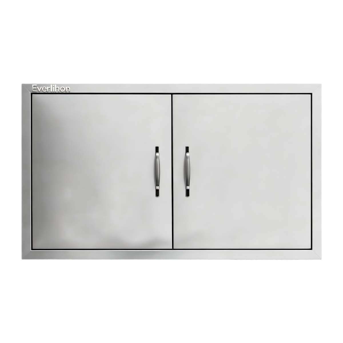 201 Stainless Steel Double BBQ Door with Optional Inner Cross Beam, Custom Sizes