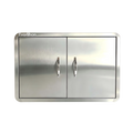 201 Stainless Steel Outdoor BBQ Door 27.56 x 18.58 Inch, Semi-Circular Frame, Drop-In