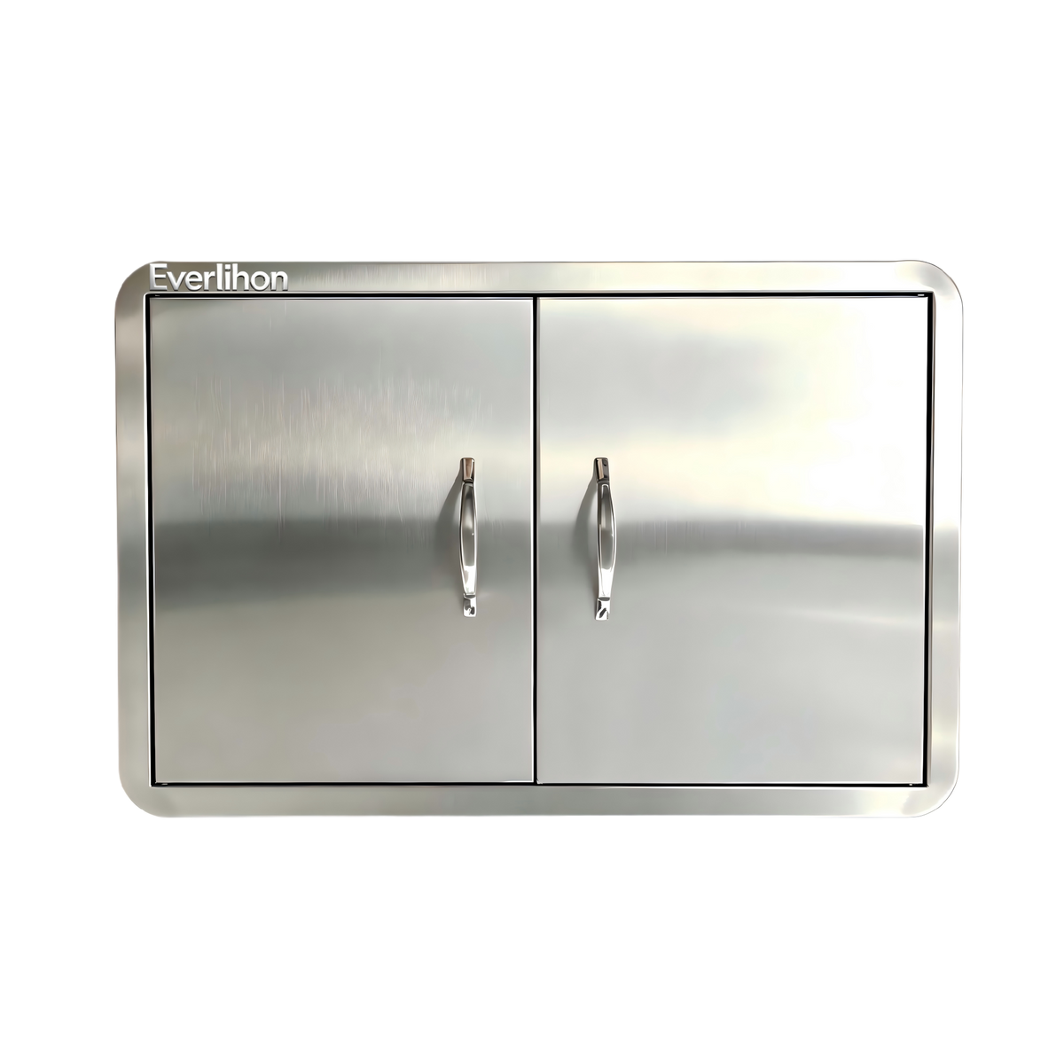 201 Stainless Steel Outdoor BBQ Door 27.56 x 18.58 Inch, Semi-Circular Frame, Drop-In