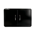 Powder-Coated Iron Outdoor BBQ Door 27.56 x 18.58 Inch, Semi-Circular Frame, Drop-In
