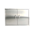 201 Stainless Steel Outdoor BBQ Door 27.56 x 18.58 Inch, Right-Angle Frame, Drop-In