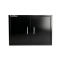 Powder-Coated Iron Outdoor BBQ Door 27.56 x 18.58 Inch, Right-Angle Frame, Drop-In