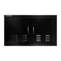 Powder-Coated Iron Wide Vented Double BBQ Door 36 x 21 Inch, Heavy-Duty Outdoor