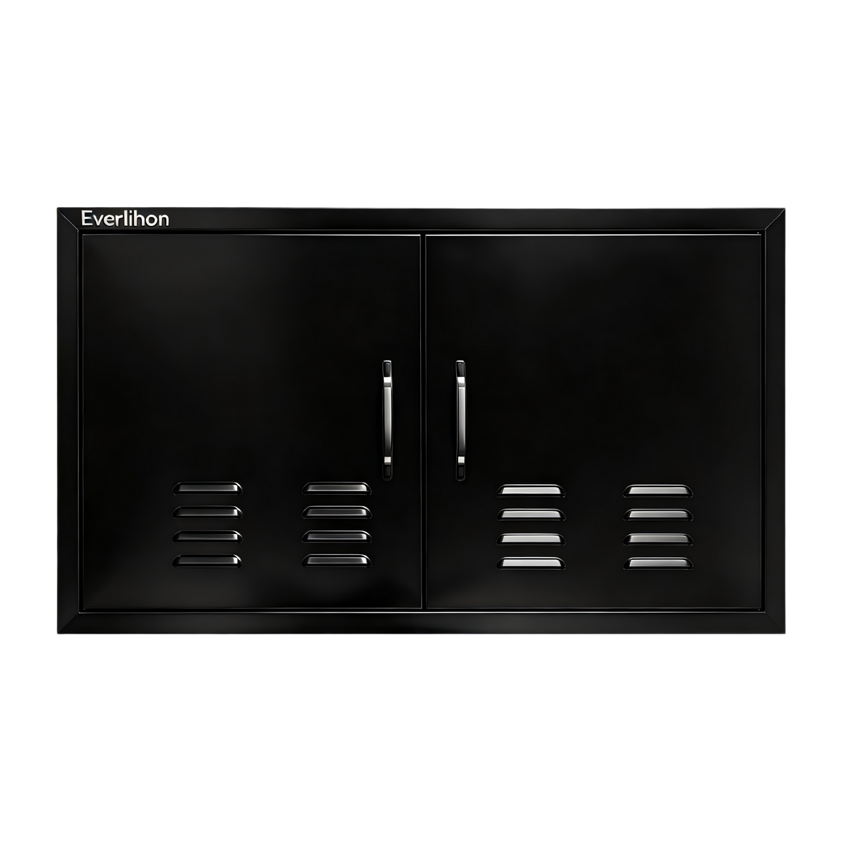 201 Stainless Steel Wide Vented Double BBQ Door 36 x 21 Inch, Heavy-Duty Outdoor