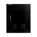 Powder-Coated Iron Vented Single BBQ Door 17 x 24 Inch with Inner Cross Beam