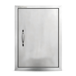 201 Stainless Steel Single BBQ Door with Optional Inner Cross Beam, Exposed Handle
