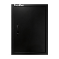 Powder-Coated Iron Single BBQ Door with Optional Inner Cross Beam, Exposed Handle