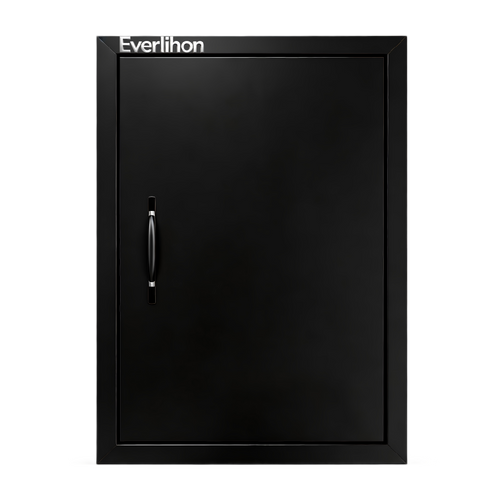 201 Stainless Steel Single BBQ Door with Optional Inner Cross Beam, Exposed Handle