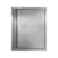Puerta individual plateada para armario de acero inoxidable 304 con tirador empotrado, varios tamaños, panel de una sola capa