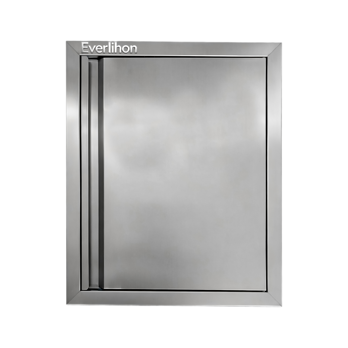 201 Stainless Steel Recessed Single BBQ Door, Custom Sizes, Flush Handle, Outdoor Rated