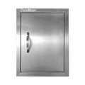 Custom-Size 304 Stainless Steel Single BBQ Door, Exposed Handle, Single-Layer Panel