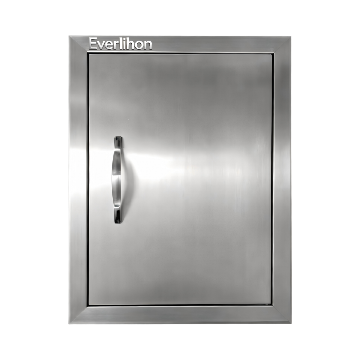Custom-Size 304 Stainless Steel Single BBQ Door, Exposed Handle, Single-Layer Panel