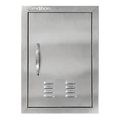 201 Stainless Steel Vented Single BBQ Door 14 x 20 Inch, Compact Access, Louvered