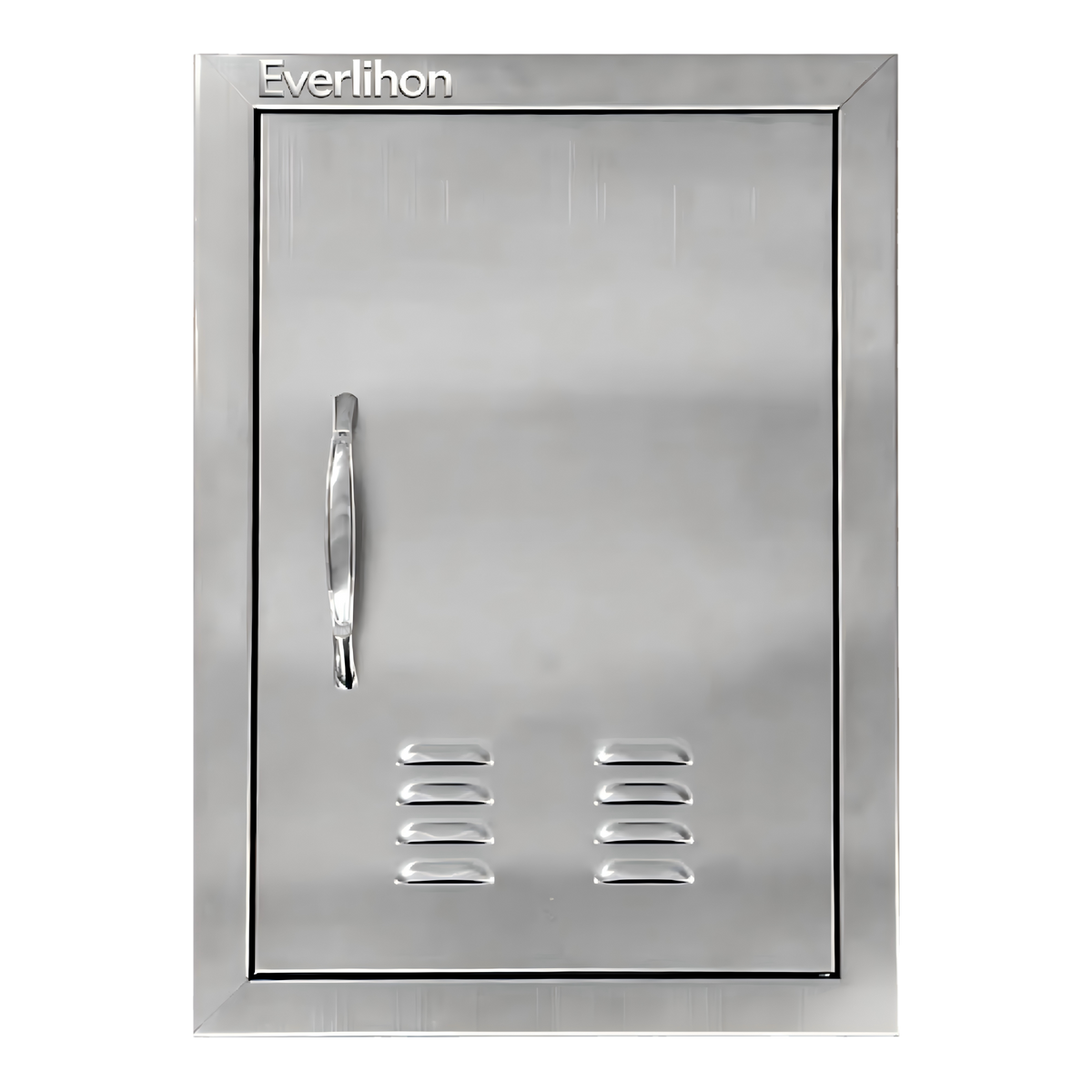 201 Stainless Steel Vented Single BBQ Door 14 x 20 Inch, Compact Access, Louvered