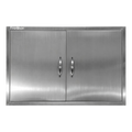 Custom-Size 304 Stainless Steel Double BBQ Door, OEM Dimensions for Outdoor Kitchen