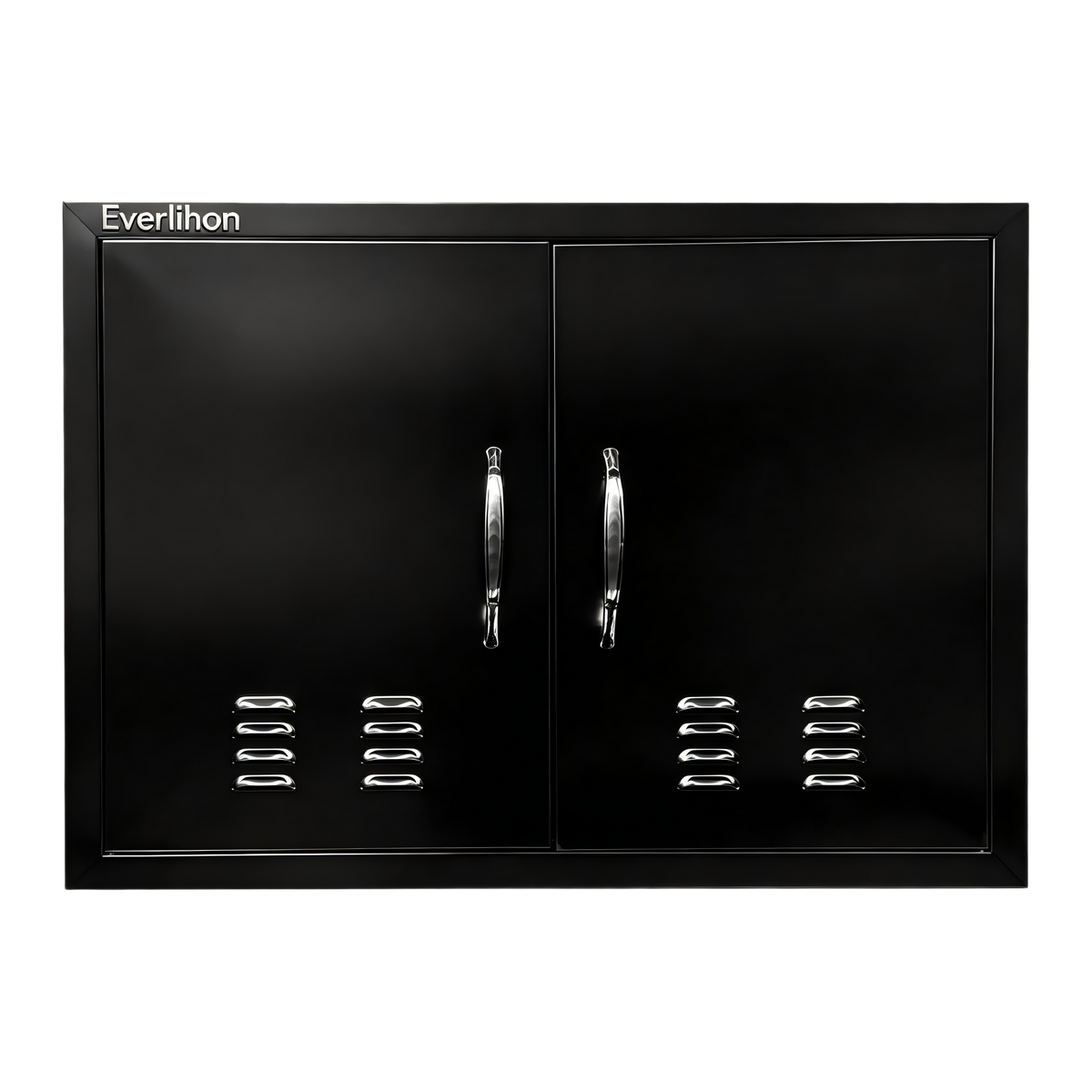 201 Stainless Steel Vented Double BBQ Door 30 x 21 Inch, Brushed Silver Finish