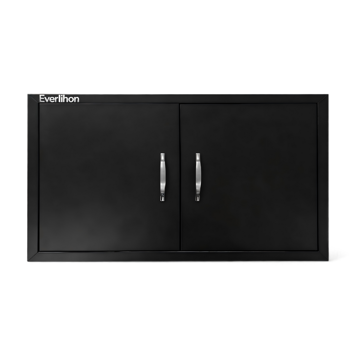 Black 201 Stainless Steel Double BBQ Door 31 x 24 Inch, Wide Access Opening