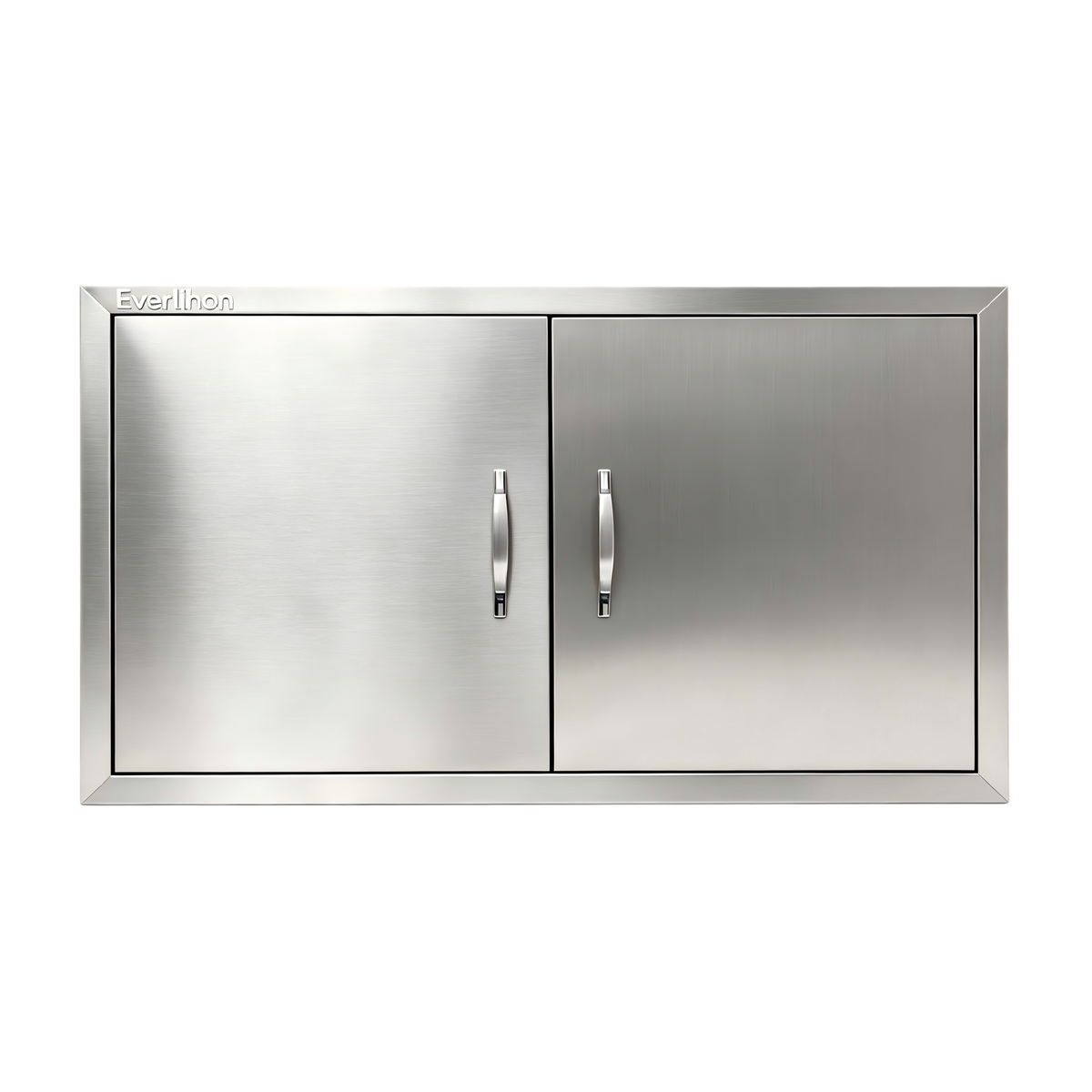 Black 201 Stainless Steel Double BBQ Door 31 x 24 Inch, Wide Access Opening