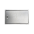201 Stainless Steel Single BBQ Door 27 x 20 Inch, Exposed Handle, Flush-Mount