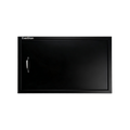 Powder-Coated Iron Single BBQ Door 27 x 20 Inch, Exposed Handle, Flush-Mount