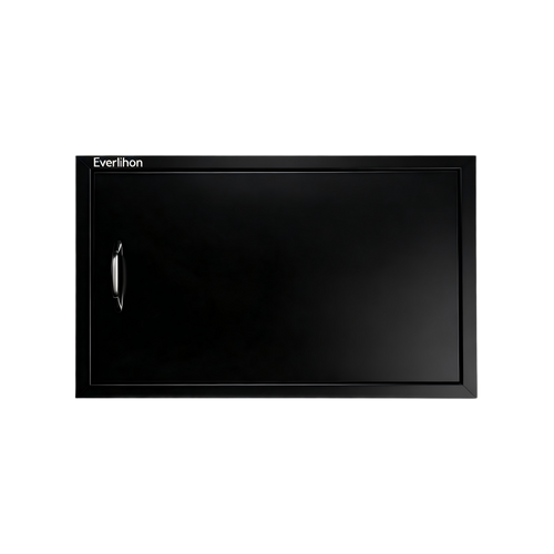 201 Stainless Steel Single BBQ Door 27 x 20 Inch, Exposed Handle, Flush-Mount