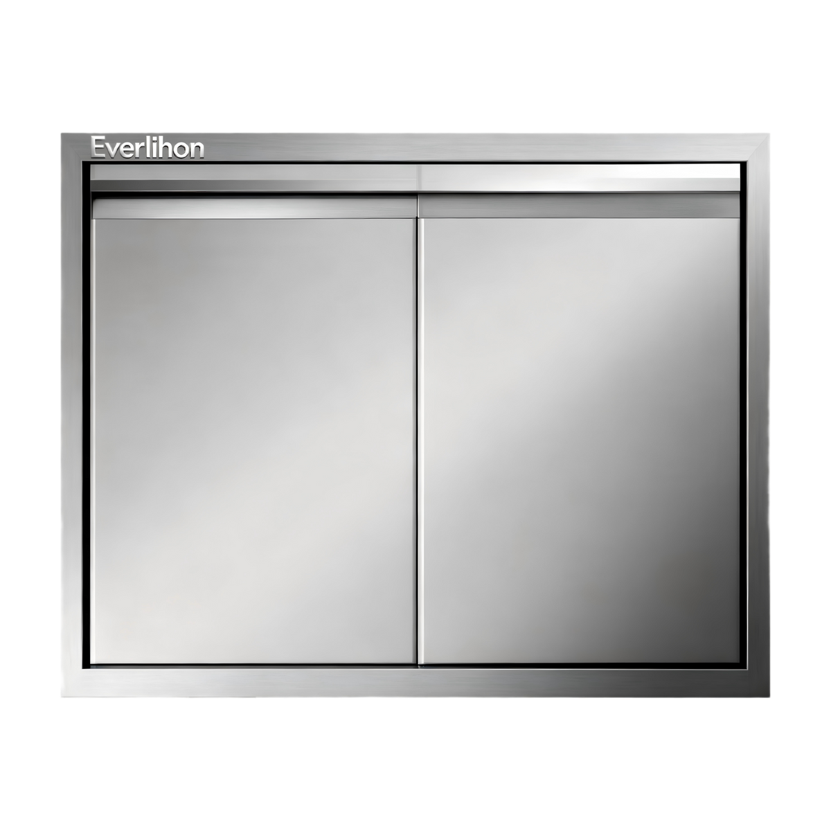 201 Stainless Steel Recessed Double BBQ Door 30 x 21 Inch, Flush Handle, Outdoor Kitchen