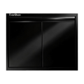 Powder-Coated Iron Recessed Double BBQ Door 30 x 21 Inch, Flush Handle, Outdoor Kitchen